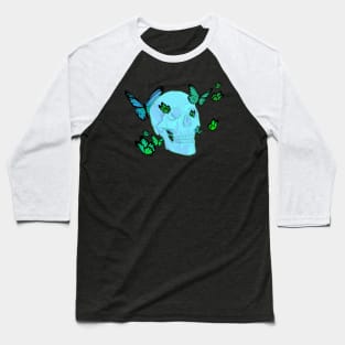 blue butterfly skull Baseball T-Shirt